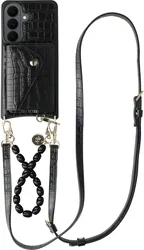 AVY Samsung Galaxy S26 - Styled Kit - Croco Zwart - Rosario Leather Set afbeelding