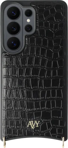 AVY Samsung Galaxy S26 Ultra - Styled Kit - Croco Zwart - Rosario Leather Set afbeelding 13
