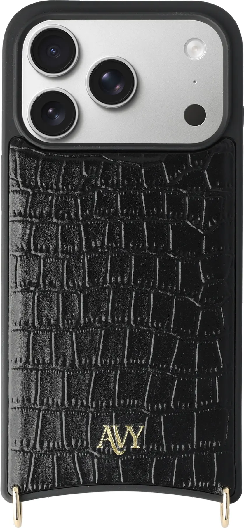 AVY Apple iPhone 17 Pro - Styled Kit - Croco Zwart - Rosario Leather Set afbeelding 14