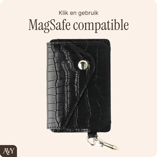 AVY Apple iPhone 17 Pro - Styled Kit - Croco Zwart - Rosario Leather Set afbeelding 11