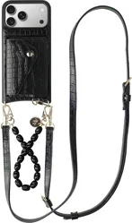 AVY Apple iPhone 17 Pro Max - Styled Kit - Croco Zwart - Rosario Leather Set afbeelding