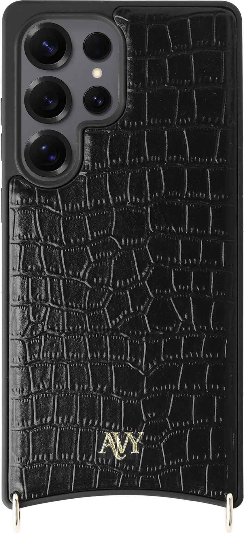 AVY Samsung Galaxy S25 Ultra - Styled Kit - Croco Zwart - Rosario Leather Set afbeelding 13