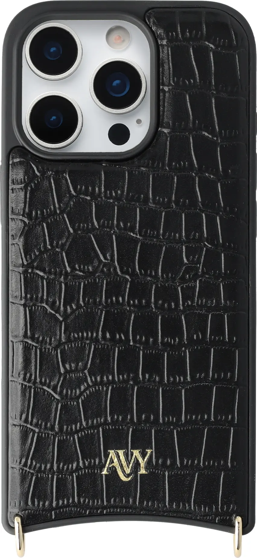 AVY Apple iPhone 16 Pro - Styled Kit - Croco Zwart - Rosario Leather Set afbeelding 14