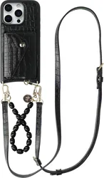 AVY Apple iPhone 16 Pro - Styled Kit - Croco Zwart - Rosario Leather Set afbeelding