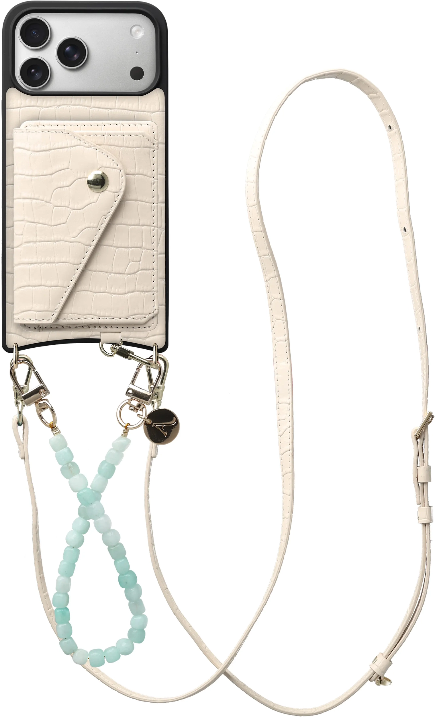 AVY Apple iPhone 17 Pro Max - Styled Kit - Croco Beige - Cubiq Leather Set afbeelding 1