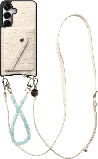 AVY Samsung Galaxy S25 / S24 - Styled Kit - Croco Beige - Cubiq Leather Set afbeelding 1