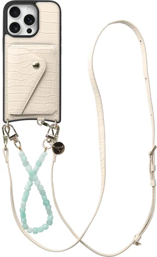 AVY Apple iPhone 16 Pro Max - Styled Kit - Croco Beige - Cubiq Leather Set afbeelding 1