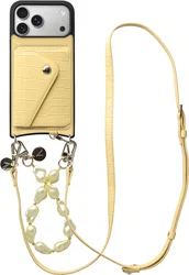 AVY Apple iPhone 17 Pro Max - Styled Kit - Croco Geel - Pearl Leather Set afbeelding
