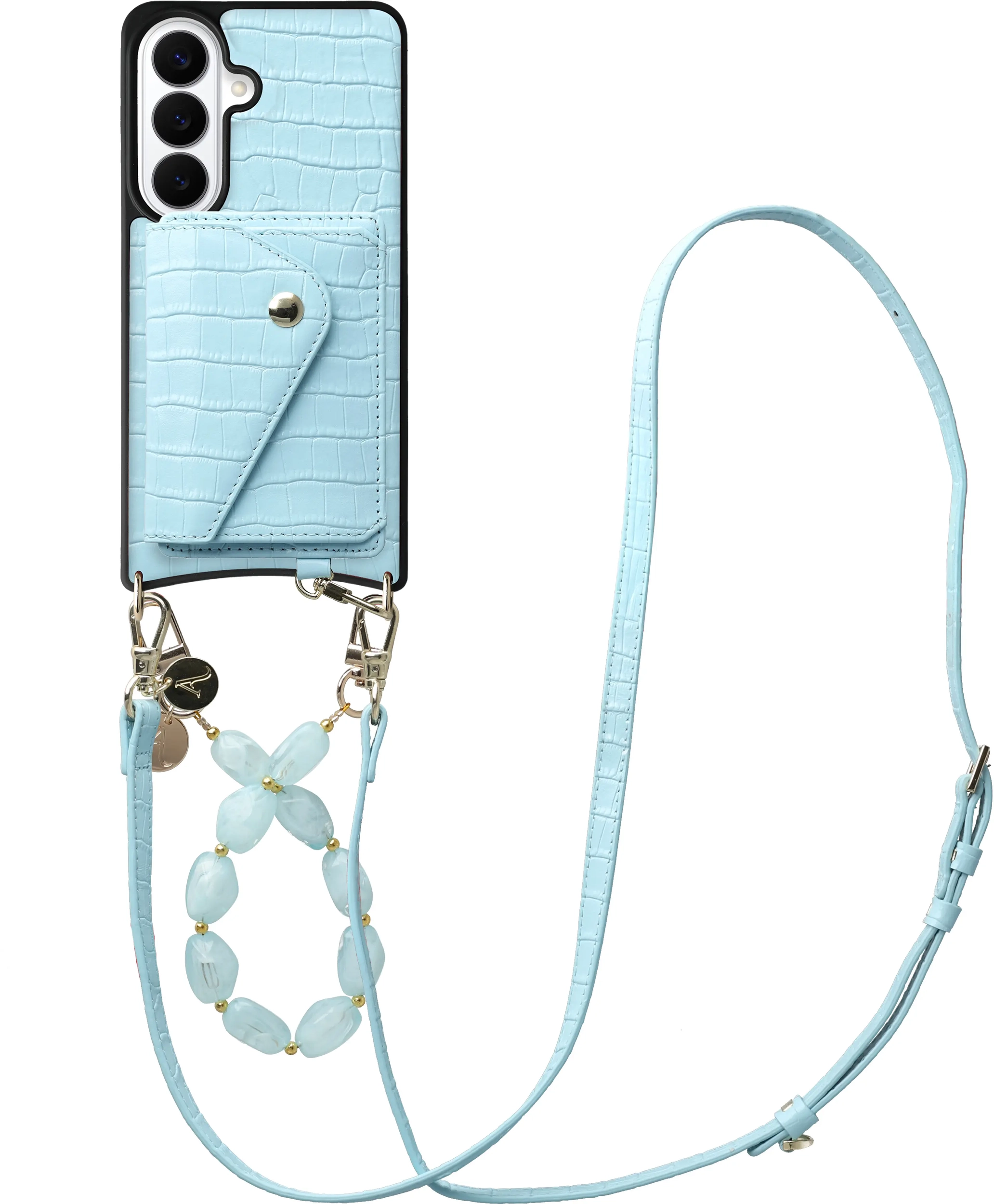 AVY Samsung Galaxy S26 Plus - Styled Kit - Croco Blauw - Rocher Leather Set afbeelding 1