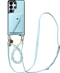 AVY Samsung Galaxy S26 Ultra - Styled Kit - Croco Blauw - Rocher Leather Set afbeelding