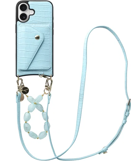 AVY Apple iPhone 17 - Styled Kit - Croco Blauw - Rocher Leather Set afbeelding 1
