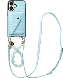 AVY Apple iPhone 17 - Styled Kit - Croco Blauw - Rocher Leather Set afbeelding