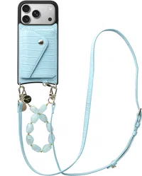 AVY Apple iPhone 17 Pro - Styled Kit - Croco Blauw - Rocher Leather Set afbeelding