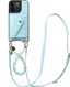 AVY Apple iPhone 15 Pro - Styled Kit - Croco Blauw - Rocher Leather Set afbeelding 1