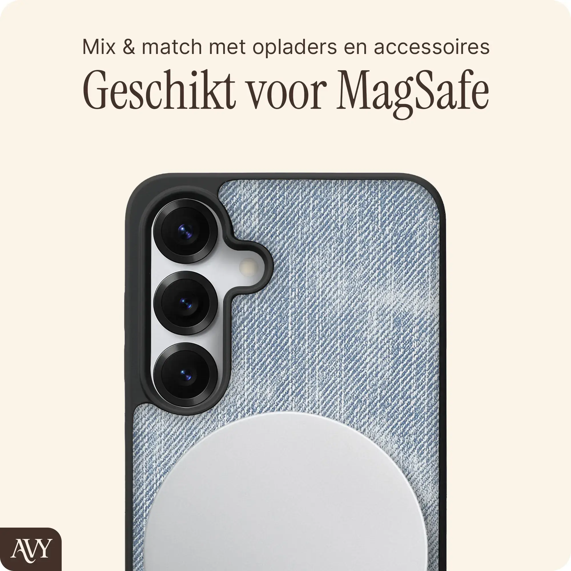 AVY Samsung Galaxy S25 / S24 - Styled Kit - Denim - Gold Denim Set afbeelding 5