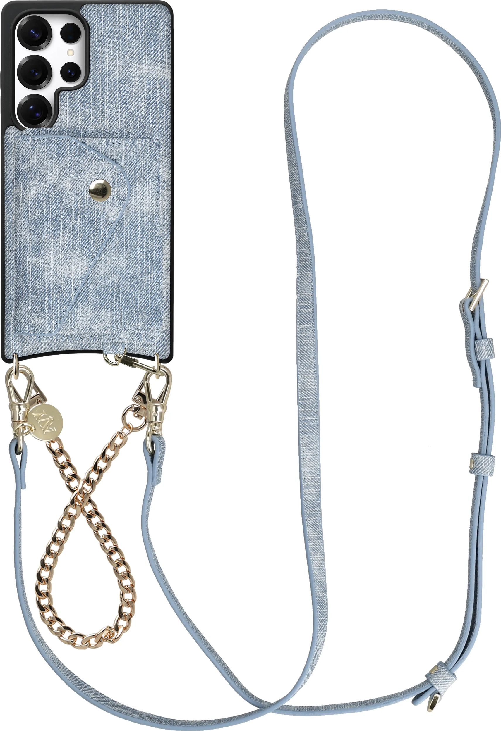 AVY Samsung Galaxy S25 Ultra - Styled Kit - Denim - Gold Denim Set afbeelding 1