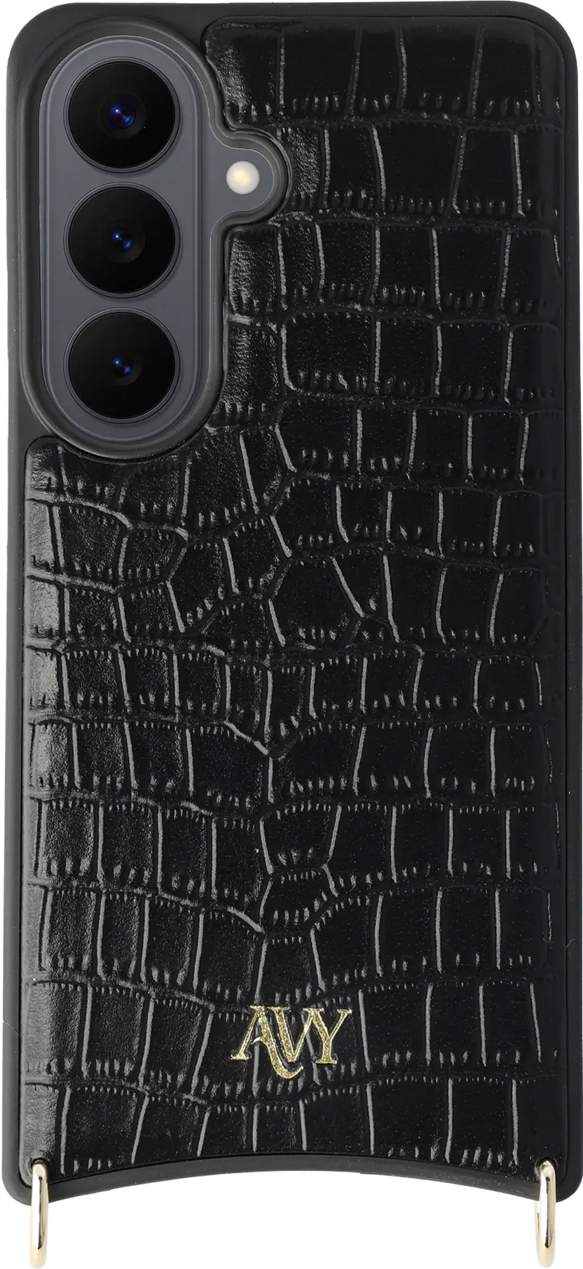 AVY Samsung Galaxy S26 Plus - Statement Kit - Croco Zwart - Long Leather afbeelding 17