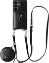 AVY Samsung Galaxy S26 Ultra - Statement Kit - Croco Zwart - Long Leather