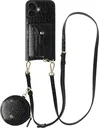 AVY Apple iPhone 17 - Statement Kit - Croco Zwart - Long Leather