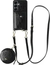 AVY Samsung Galaxy S25 / S24 - Statement Kit - Croco Zwart - Long Leather