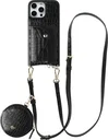 AVY Apple iPhone 16 Pro Max - Statement Kit - Croco Zwart - Long Leather