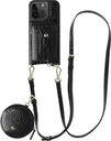 AVY Apple iPhone 15 Pro - Statement Kit - Croco Zwart - Long Leather