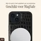 AVY Apple iPhone 14 / 13 - Statement Kit - Croco Zwart - Long Leather afbeelding 6