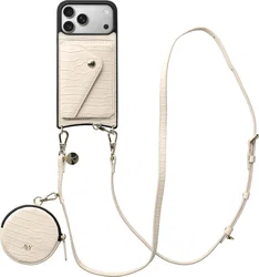 AVY Apple iPhone 17 Pro Max - Statement Kit - Croco Beige - Long Leather afbeelding