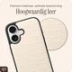 AVY Apple iPhone 16 - Statement Kit - Croco Beige - Long Leather afbeelding 6