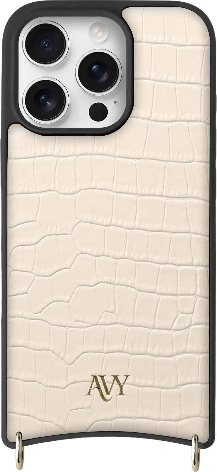 AVY Apple iPhone 16 Pro - Statement Kit - Croco Beige - Long Leather afbeelding 16