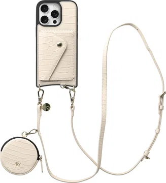 AVY Apple iPhone 16 Pro - Statement Kit - Croco Beige - Long Leather