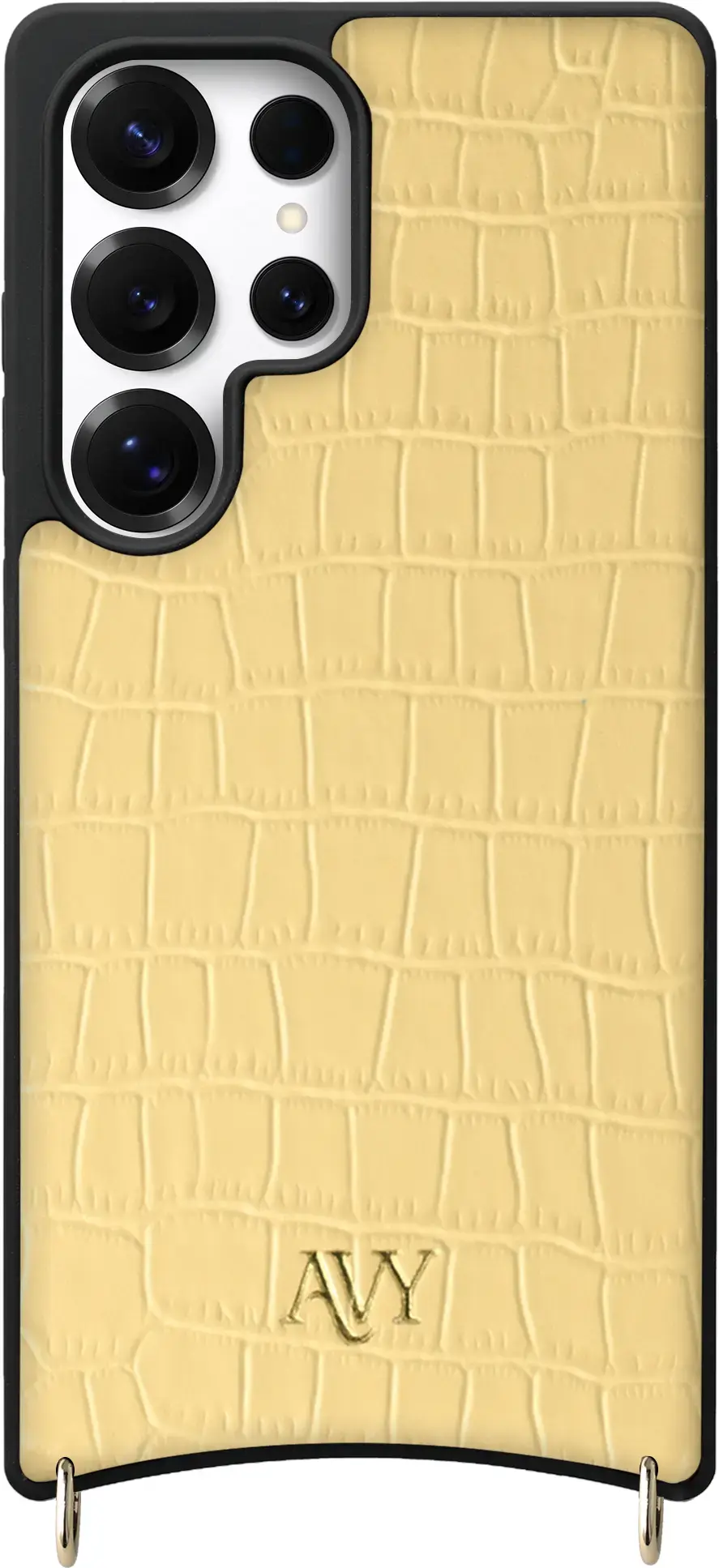 AVY Samsung Galaxy S25 Ultra - Statement Kit - Croco Geel - Long Leather afbeelding 17