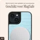 AVY Apple iPhone 15 - Statement Kit - Croco Blauw - Long Leather afbeelding 7