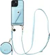 AVY Apple iPhone 15 - Statement Kit - Croco Blauw - Long Leather