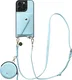 AVY Apple iPhone 15 Pro Max - Statement Kit - Croco Blauw - Long Leather