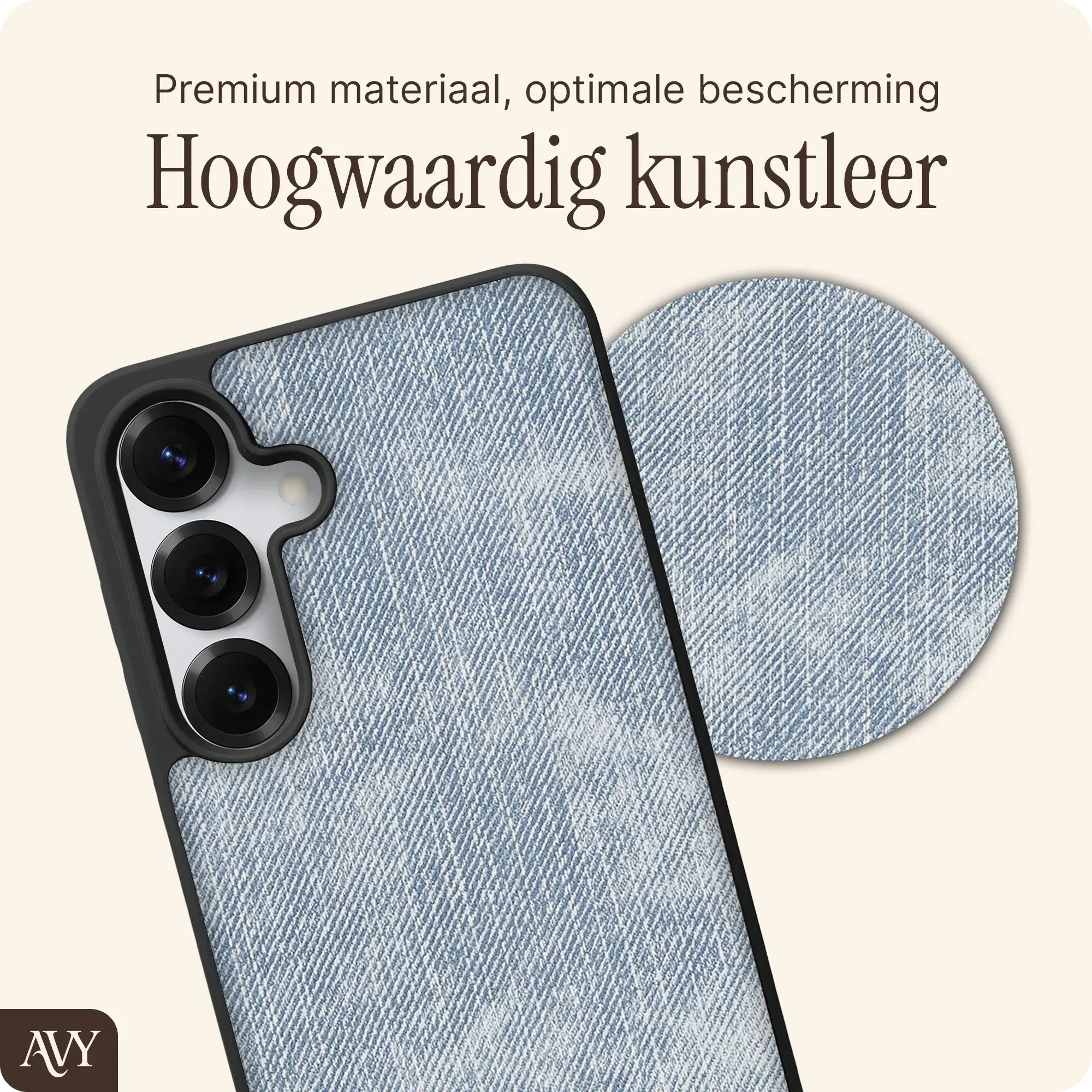 AVY Samsung Galaxy S25 / S24 - Statement Kit - Denim - Long Denim afbeelding 4
