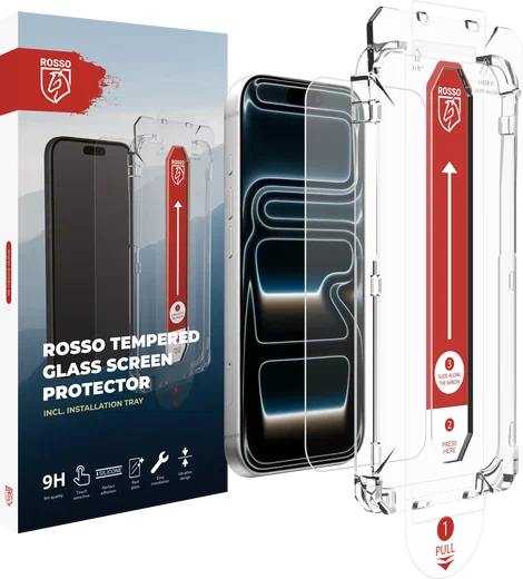 Rosso Apple iPhone 18 Pro Tempered Glass met Installatietray Dust Removal afbeelding 1