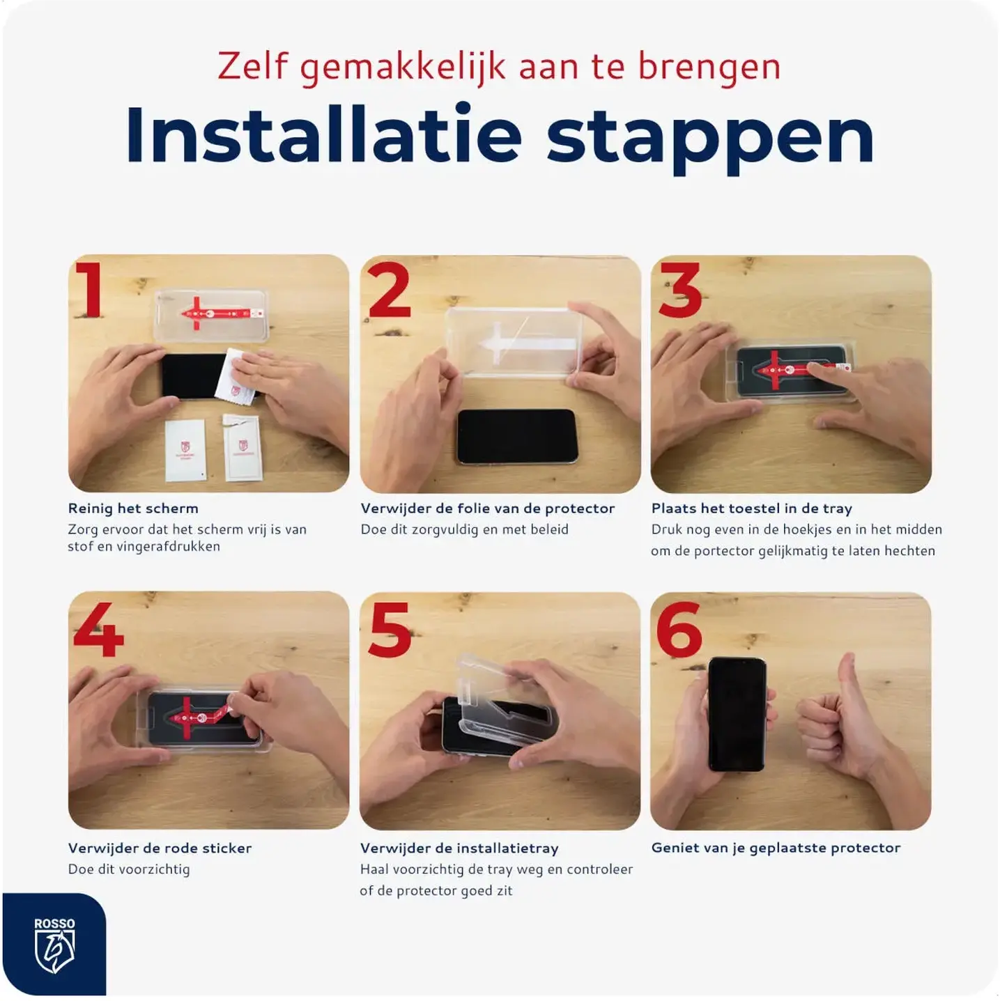 Rosso Apple iPhone 18 Pro Max Tempered Glass met Installatietray Dust Removal afbeelding 12