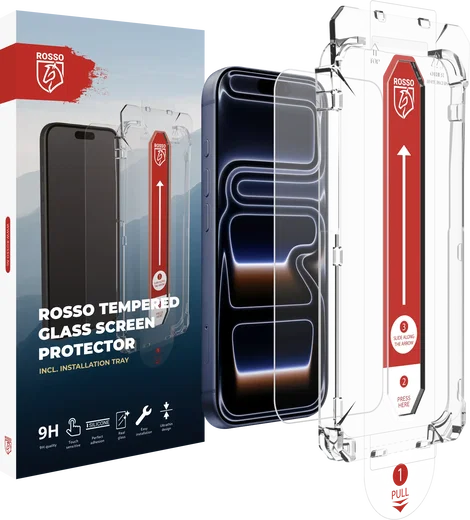 Rosso Apple iPhone 18 Pro Max Tempered Glass met Installatietray Dust Removal afbeelding 1