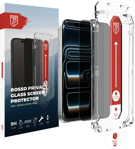 Rosso Apple iPhone 18 Pro Max Privacy Glass met Installatietray Dust Removal afbeelding 1