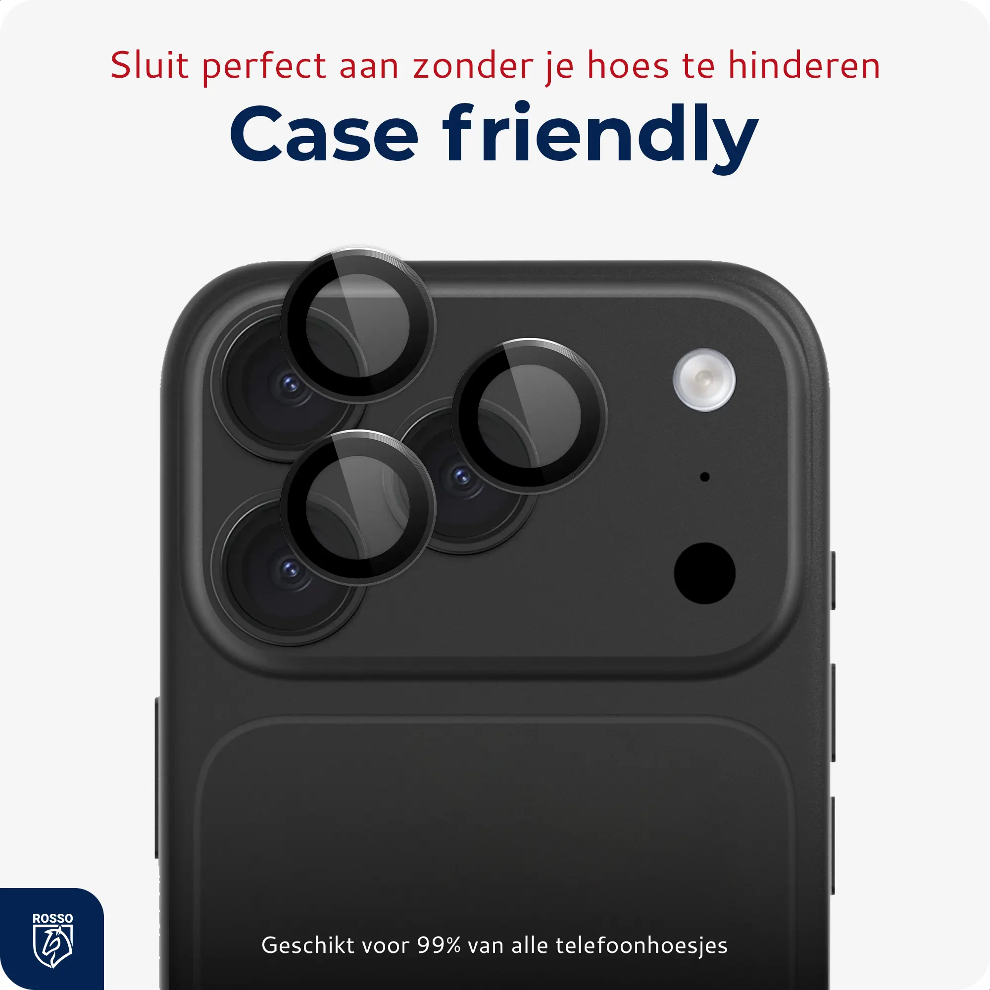 Rosso Apple iPhone 18 Pro / 18 Pro Max Camera Frame Protector Donker Grijs afbeelding 5