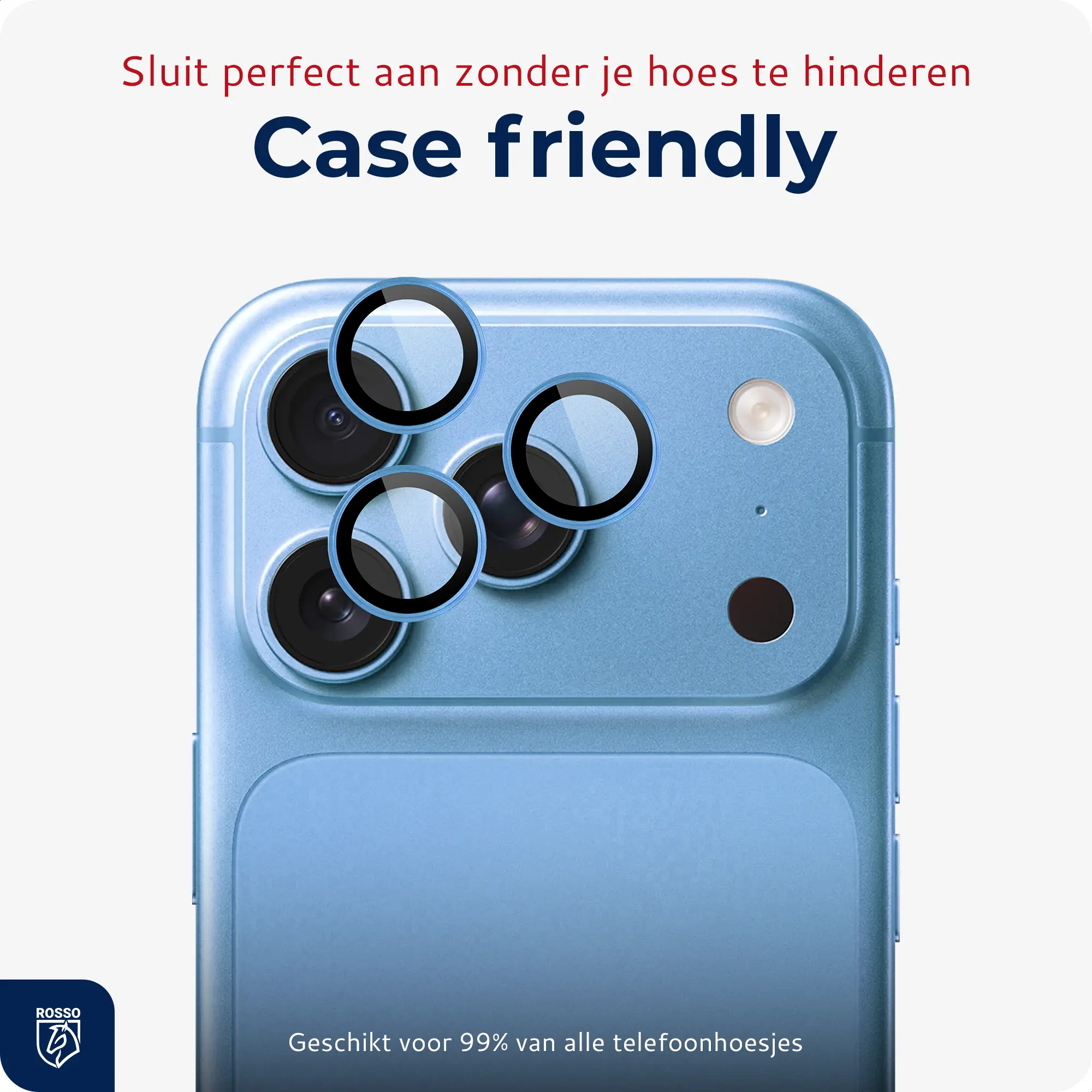 Rosso Apple iPhone 18 Pro / 18 Pro Max Camera Frame Protector Licht Blauw afbeelding 6