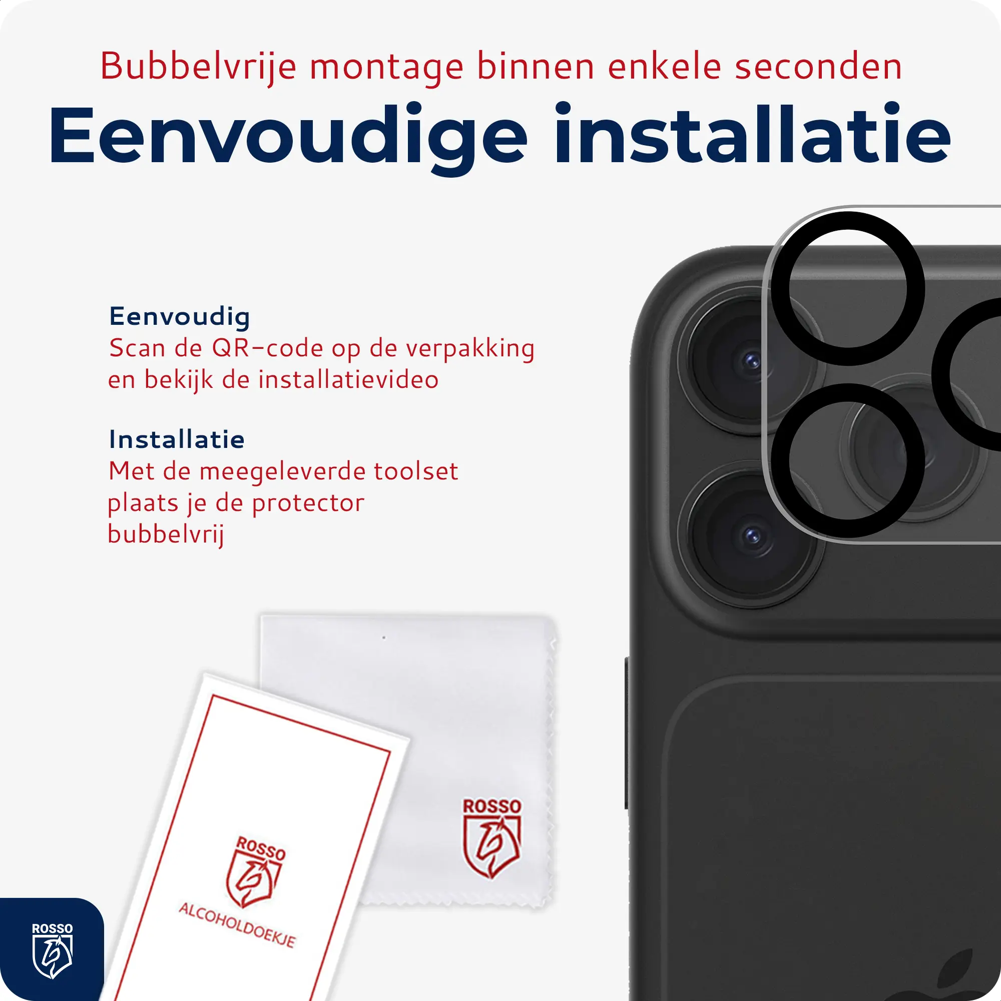 Rosso Apple iPhone 18 Pro Camera Lens Protector Transparant afbeelding 5