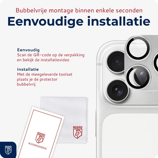 Rosso Apple iPhone 18 Pro Max Camera Lens Protector Zilver afbeelding 6