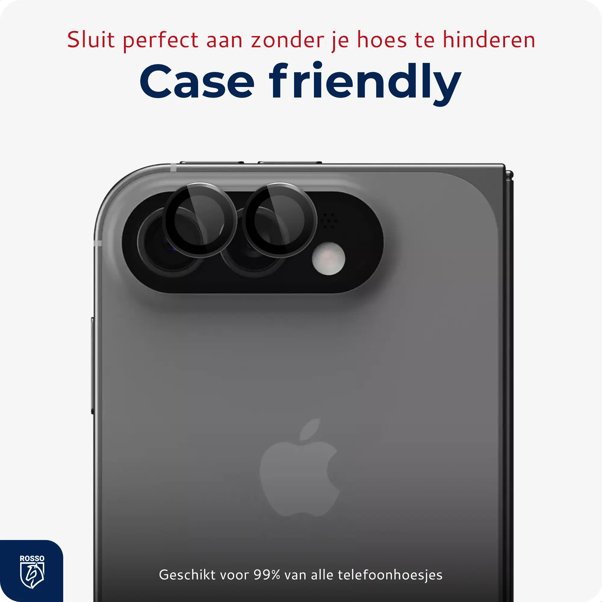 Rosso Apple iPhone Duo Camera Frame Protector Zwart afbeelding 5