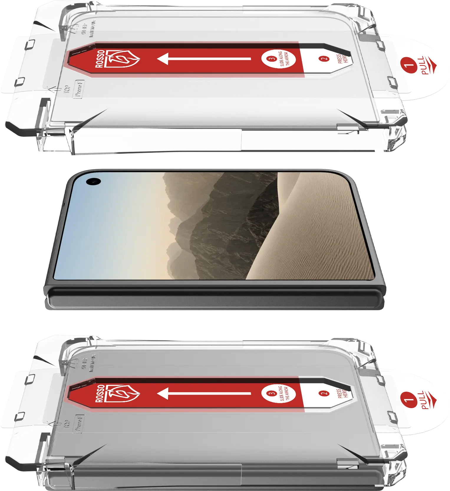 Rosso Apple iPhone Duo Tempered Glass met Installatietray Dust Removal afbeelding 13