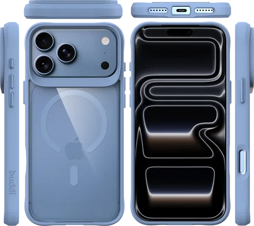 Buddi Hybrid Apple iPhone 18 Pro Hoesje MagSafe Back Cover Matched Blauw afbeelding 11