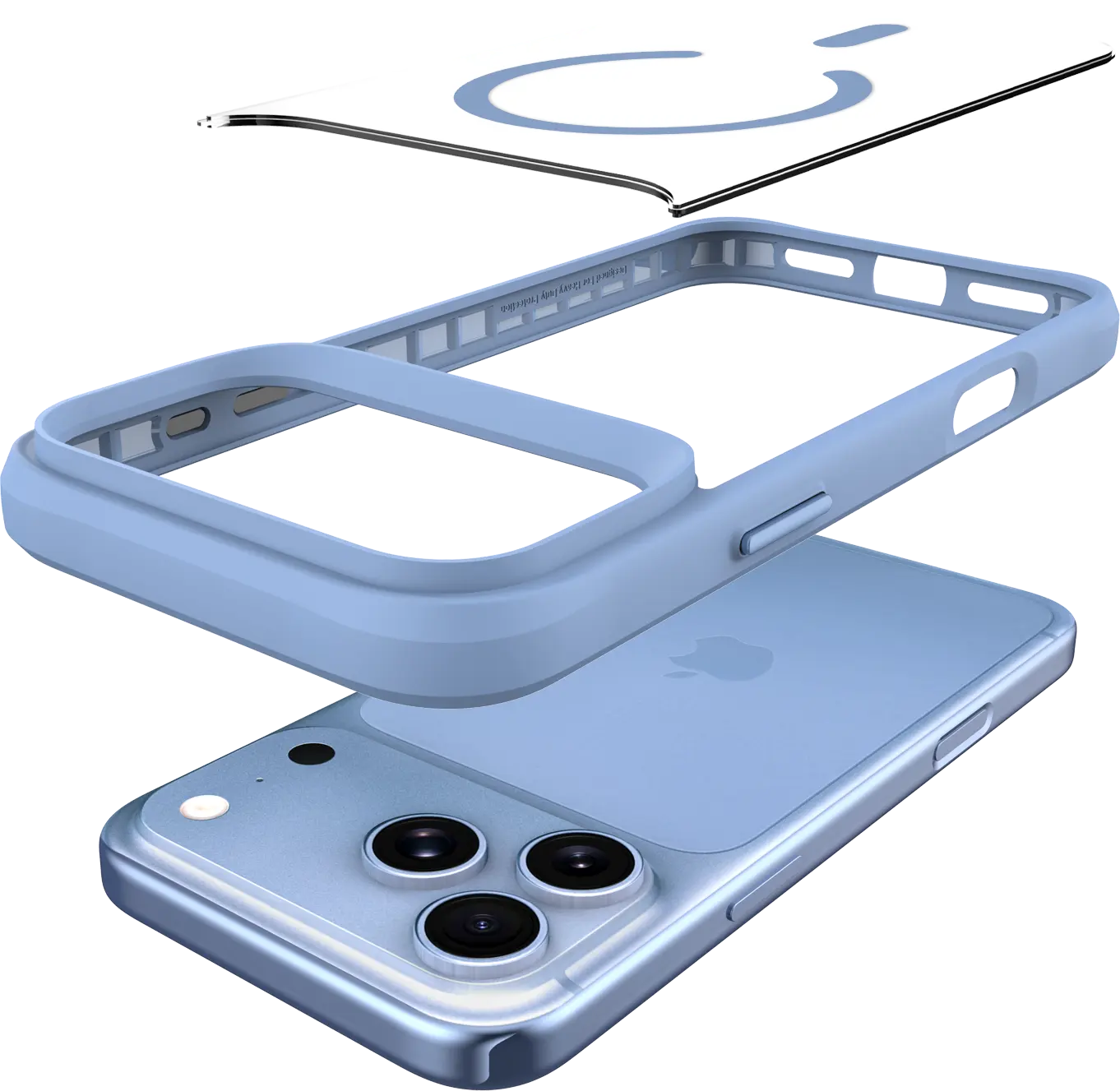 Buddi Hybrid Apple iPhone 18 Pro Hoesje MagSafe Back Cover Matched Blauw afbeelding 10