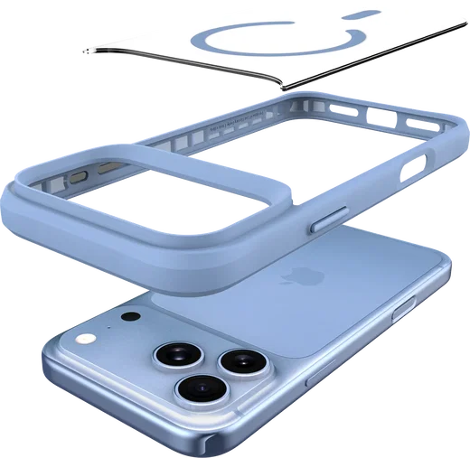 Buddi Hybrid Apple iPhone 18 Pro Hoesje MagSafe Back Cover Matched Blauw afbeelding 10