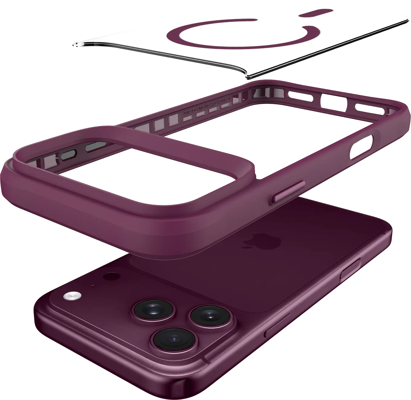 Buddi Hybrid Apple iPhone 18 Pro Hoesje MagSafe Back Cover Matched Rood afbeelding 11